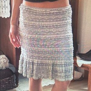 Elegant Textured Gray Skirt